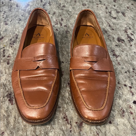 Aquatalia Shoes - Aquatalia Brown Leather Loafers